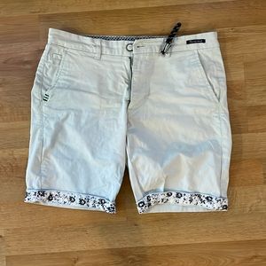 Khaki Shorts, Denim and Flower, Size 29